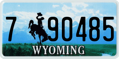 WY license plate 790485