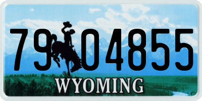 WY license plate 7904855