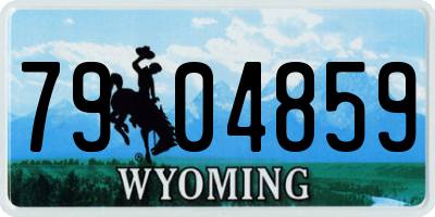 WY license plate 7904859