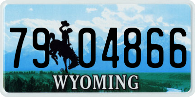 WY license plate 7904866