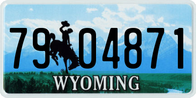 WY license plate 7904871