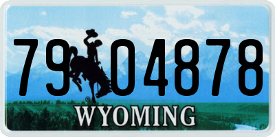 WY license plate 7904878