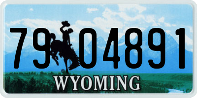 WY license plate 7904891