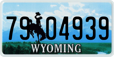 WY license plate 7904939