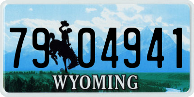 WY license plate 7904941