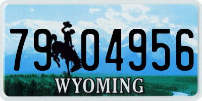 WY license plate 7904956