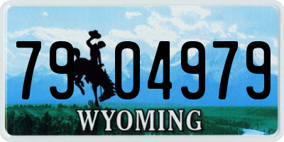WY license plate 7904979