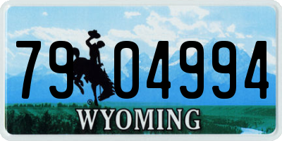 WY license plate 7904994
