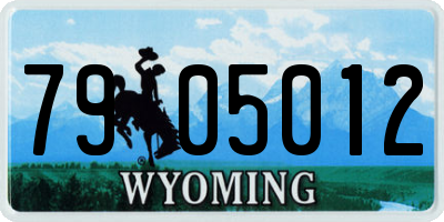 WY license plate 7905012