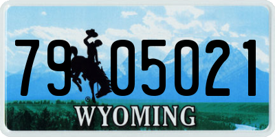 WY license plate 7905021