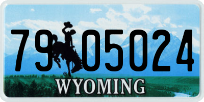 WY license plate 7905024