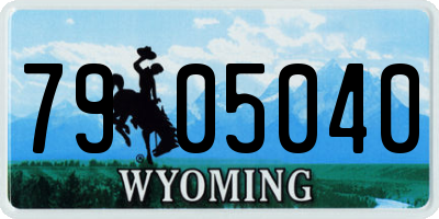 WY license plate 7905040