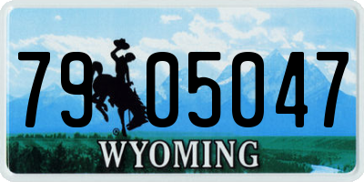 WY license plate 7905047