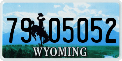WY license plate 7905052