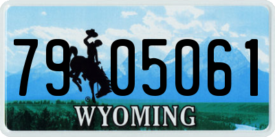 WY license plate 7905061