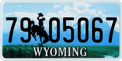 WY license plate 7905067