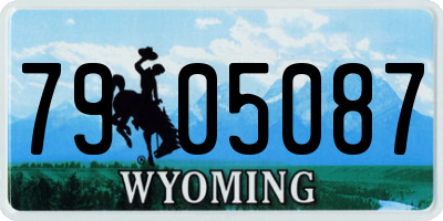 WY license plate 7905087