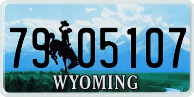 WY license plate 7905107