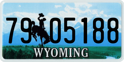 WY license plate 7905188