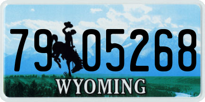 WY license plate 7905268