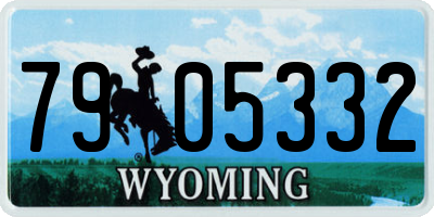 WY license plate 7905332