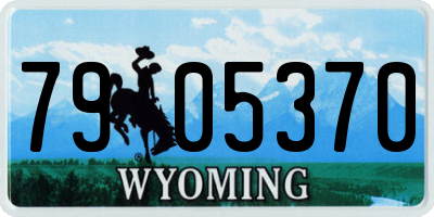 WY license plate 7905370
