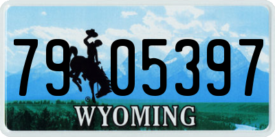 WY license plate 7905397