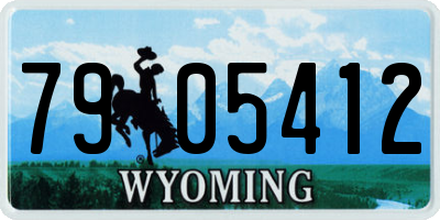 WY license plate 7905412