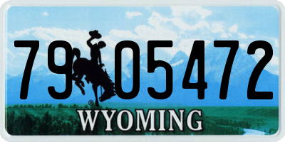 WY license plate 7905472
