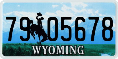 WY license plate 7905678