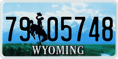 WY license plate 7905748