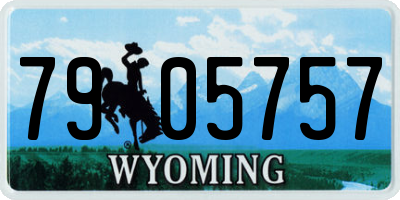 WY license plate 7905757