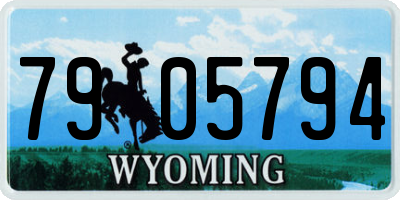 WY license plate 7905794