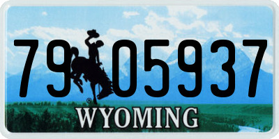 WY license plate 7905937