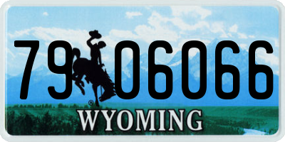 WY license plate 7906066