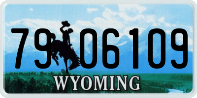 WY license plate 7906109