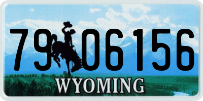 WY license plate 7906156