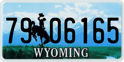 WY license plate 7906165
