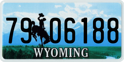WY license plate 7906188
