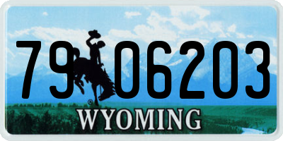WY license plate 7906203