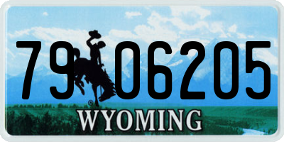 WY license plate 7906205