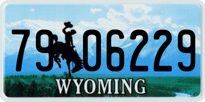 WY license plate 7906229