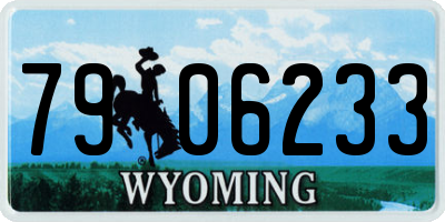WY license plate 7906233