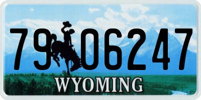 WY license plate 7906247