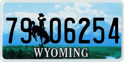 WY license plate 7906254