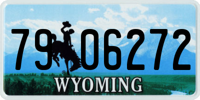 WY license plate 7906272