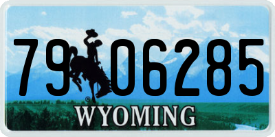 WY license plate 7906285