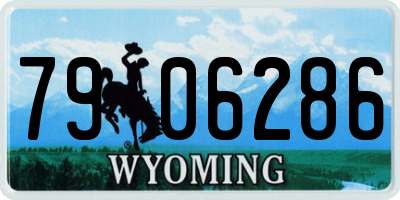 WY license plate 7906286