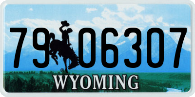 WY license plate 7906307