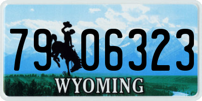 WY license plate 7906323